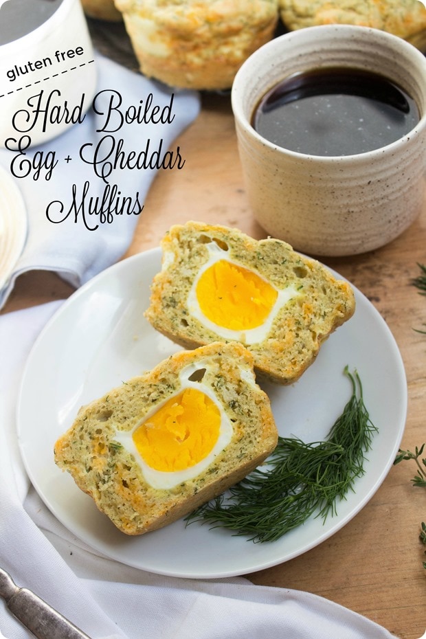 gluten free hard boiled egg and cheddar muffins Gluten Free Savory Muffins with Cheddar & Eggs with a mug of coffee