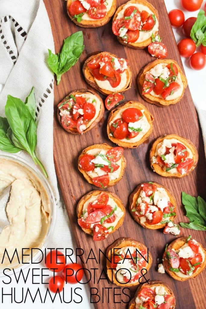 sweet potato hummus bites