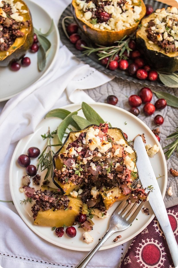 stuffed acorn squash recipe for thanksgiving