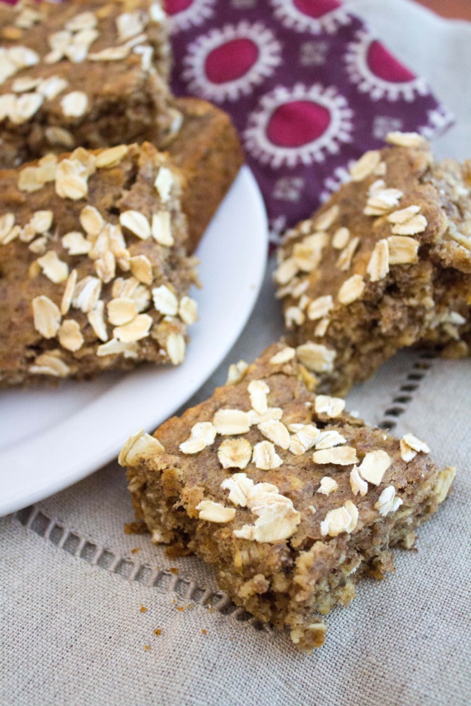 almond butter banana bars