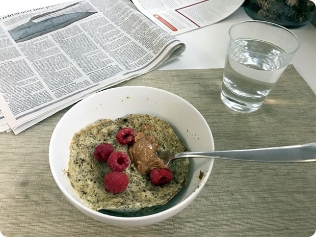 flour free breakfast pancake microwave
