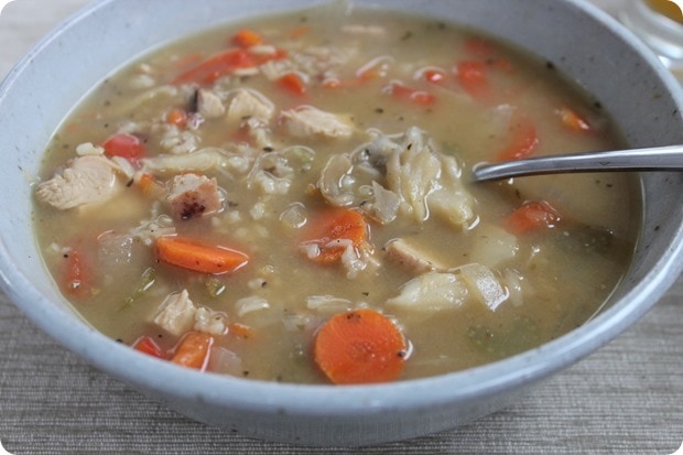 homemade chicken veggie soup