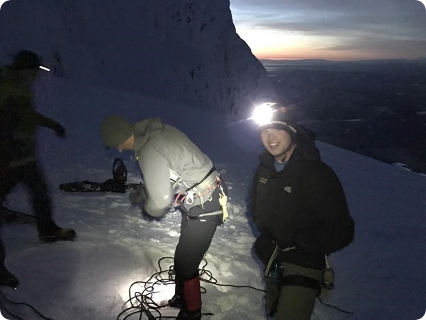 climbing mt hood in winter