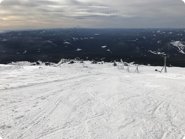 hiking mt hood in winter