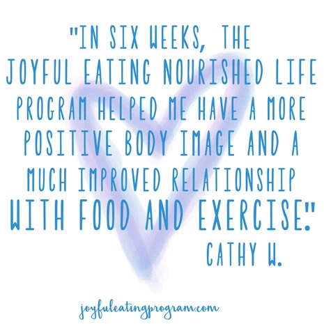 intuitive eating virtual group program testimonial