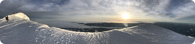 mt hood summit sunrise panorama
