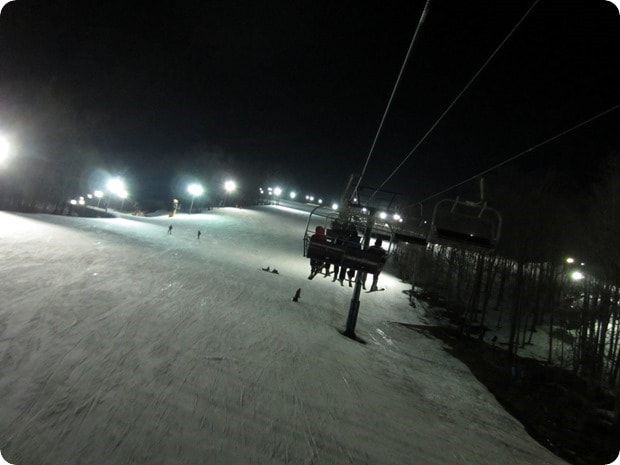 night skiing whitetail
