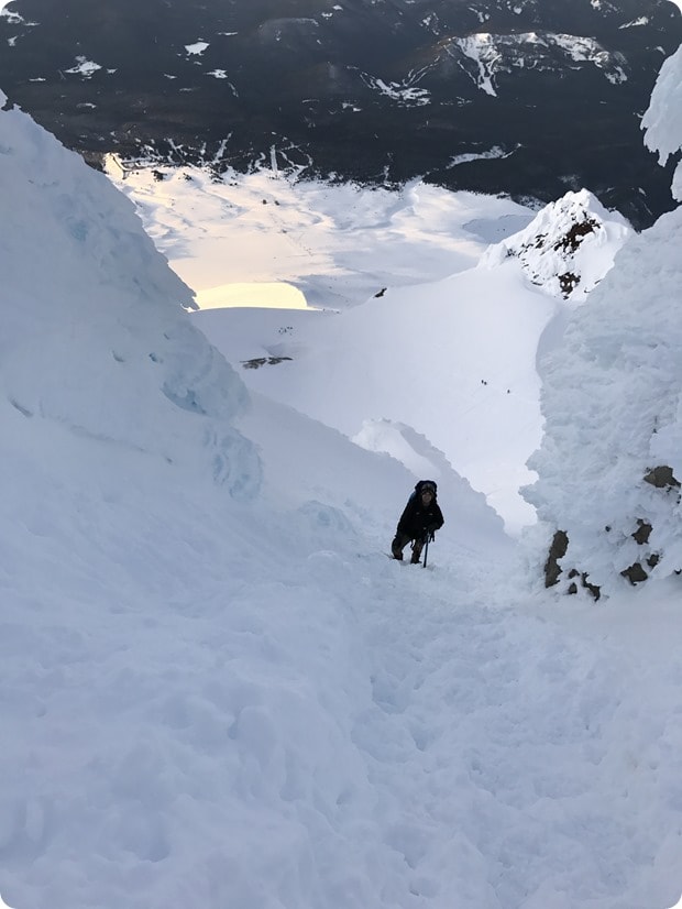 pearly gates mt hood winter climbing