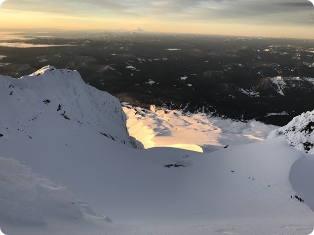 sunrise on mt hood climb