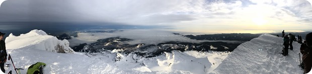 view from the top of mt hood in winter