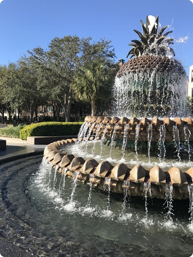 charleston pineapple fountain