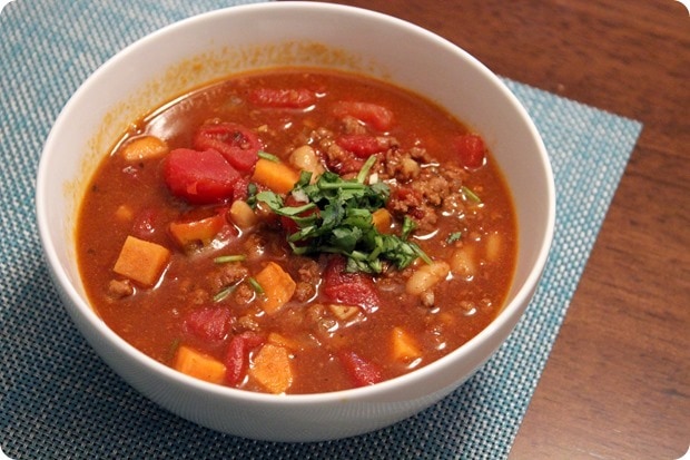 squash beef chili