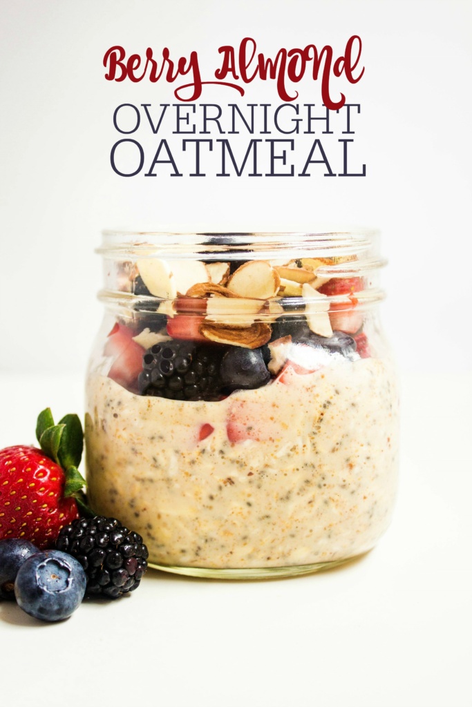 berry almond overnight oats