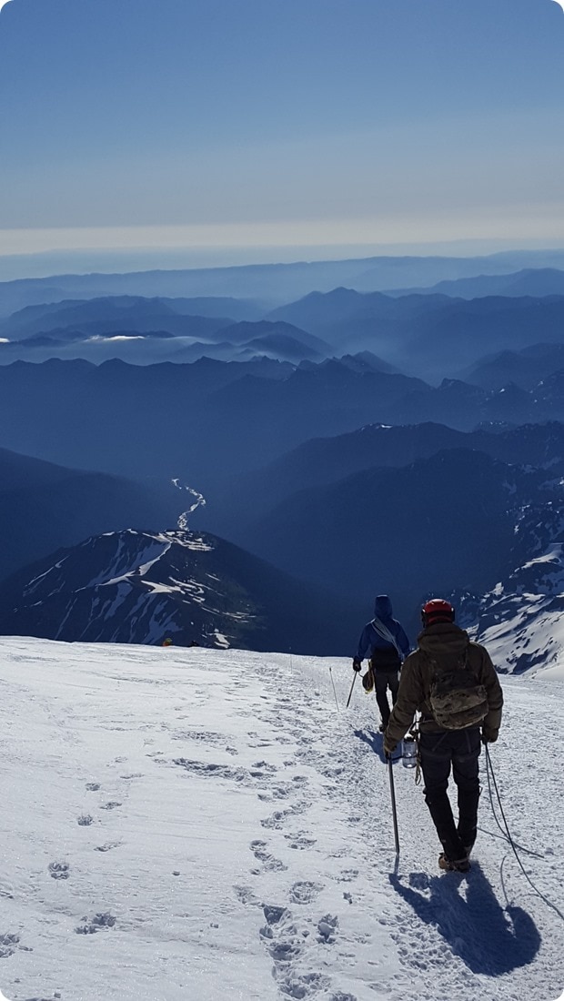 mt rainier summit climb descent
