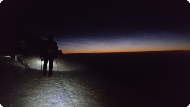 mt rainier summit hike dark