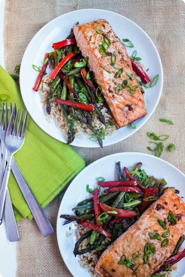 sheet pan ginger soy salmon 3 sheet pan asian salmon and veggies with maple ginger soy glaze recipe