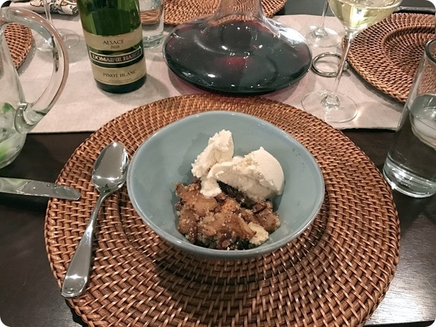 almond flour crisp with gelato