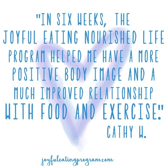 intuitive eating virtual group program testimonial