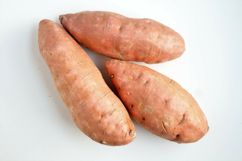 pantry staples: pile of sweet potatoes