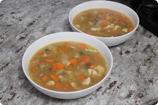 homemade chicken veggie soup