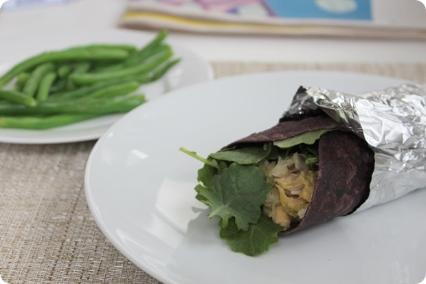 hummus chicken sauerkraut wrap