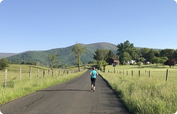 running near the inn at little washington