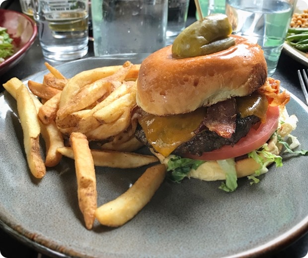 virtue feed and grain burger fries