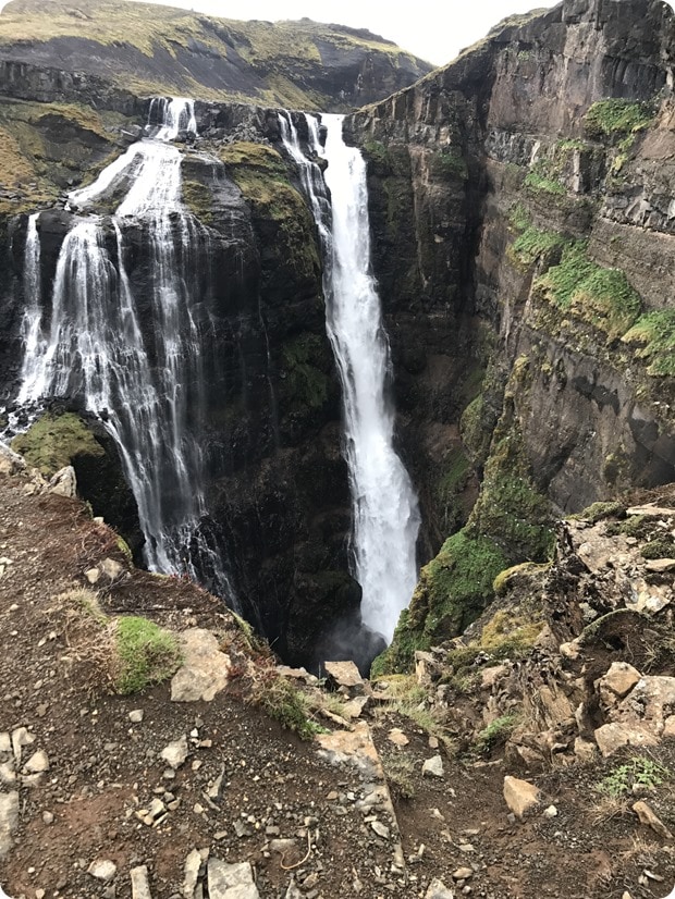 glymur waterfall hike iceland