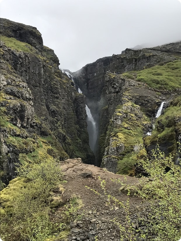 glymur waterfall hike iceland