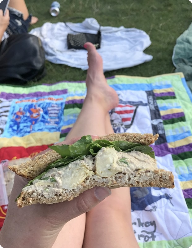 packed tuna salad sandwich