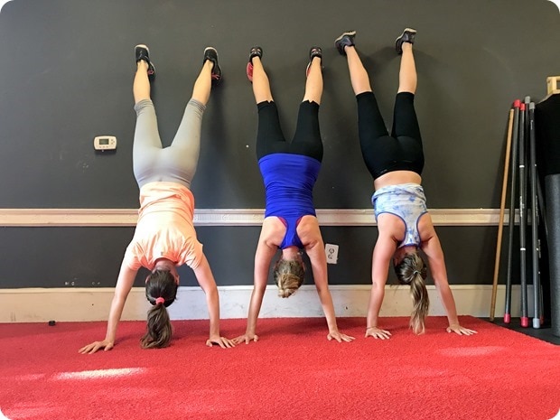 handstand wall walk up