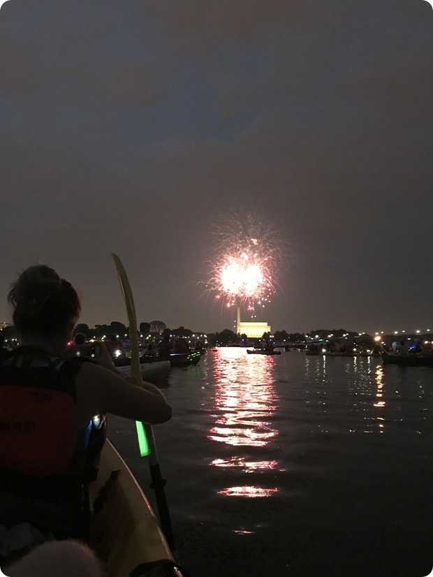dc fireworks via kayak