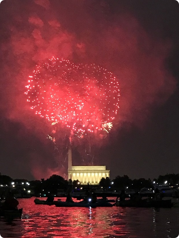 dc fireworks from a kayak