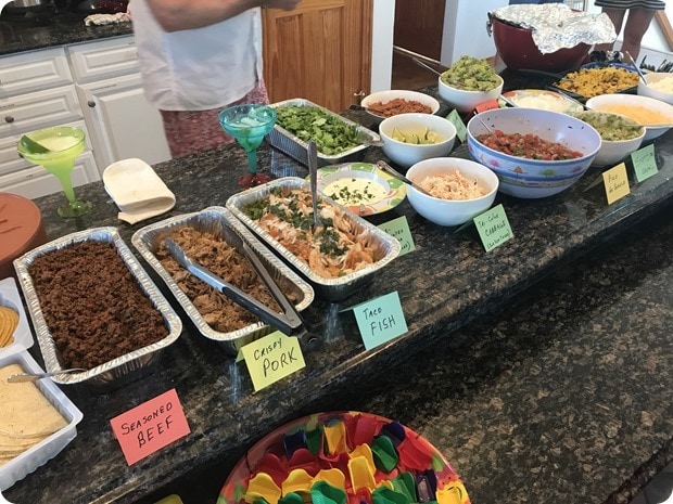 mexican taco bar