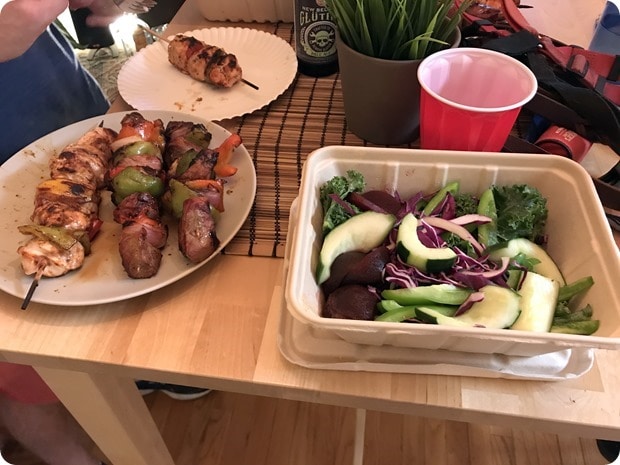 kabobs on the grill