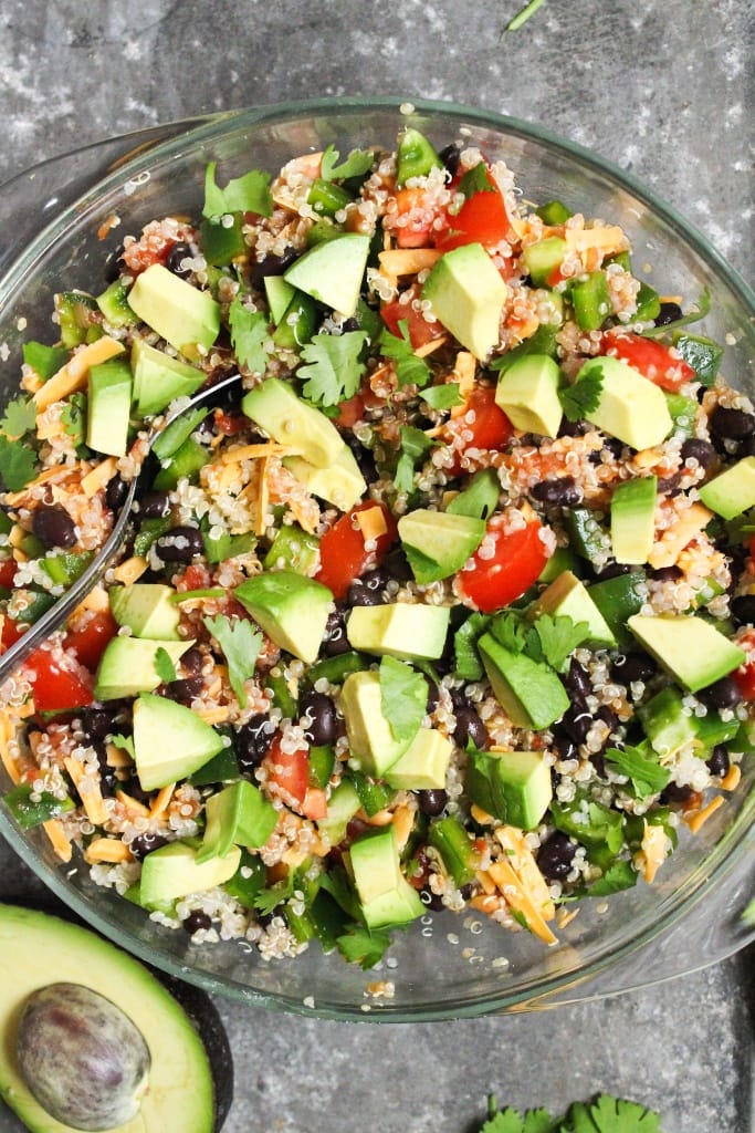 intuitive eating lunch quinoa taco salad