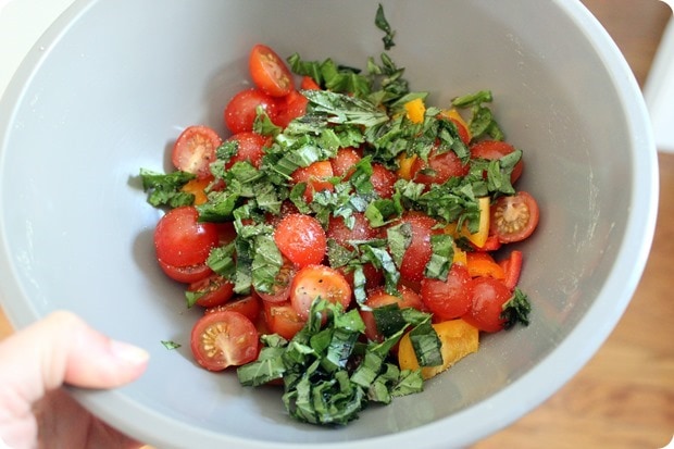 summery tomato basil