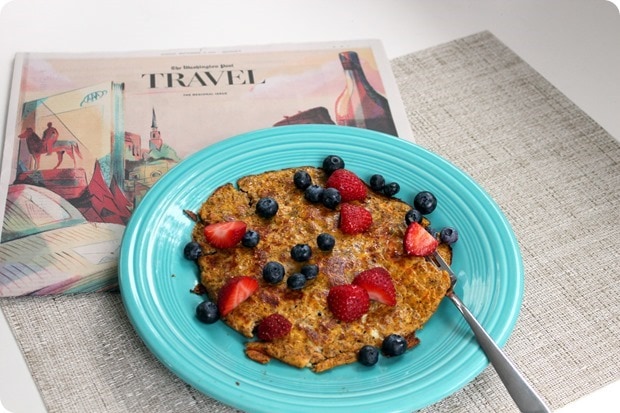 flour free pumpkin pancake