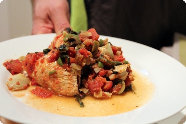 5 minute chicken tomato dinner