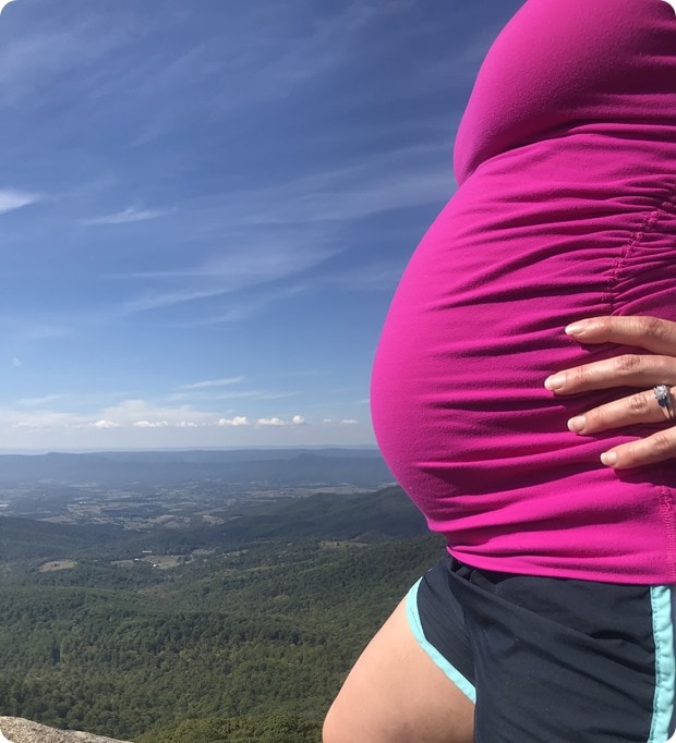 hiking baby bump