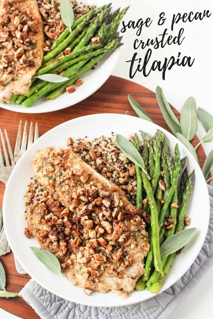 Sage & Pecan Crusted Tilapia recipe