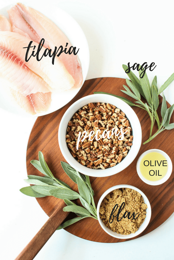 Sage & Pecan Crusted Tilapia Ingredients