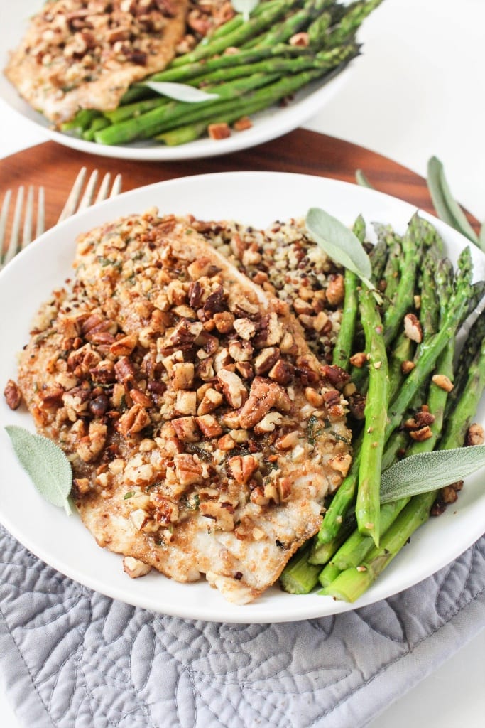 Sage & Pecan Crusted Tilapia recipe