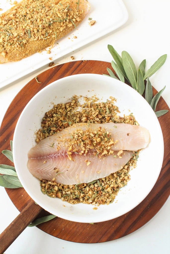 how to make Sage & Pecan Crusted Tilapia
