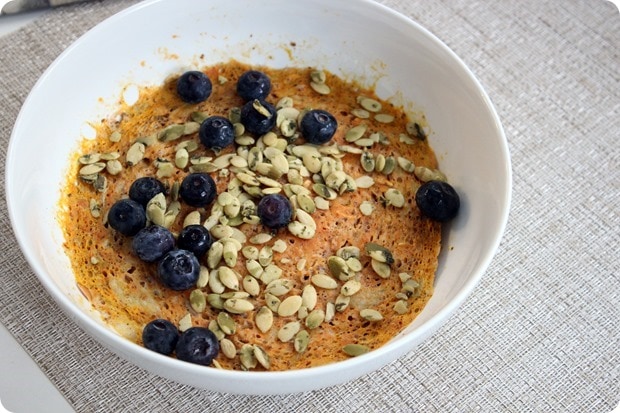 flour free breakfast pancake pumpkin