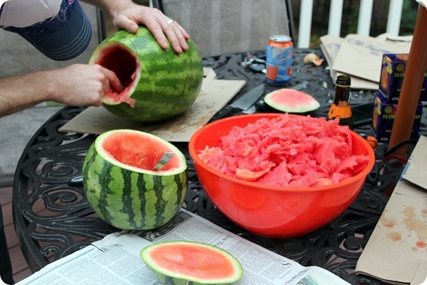 how to carve a watermelon