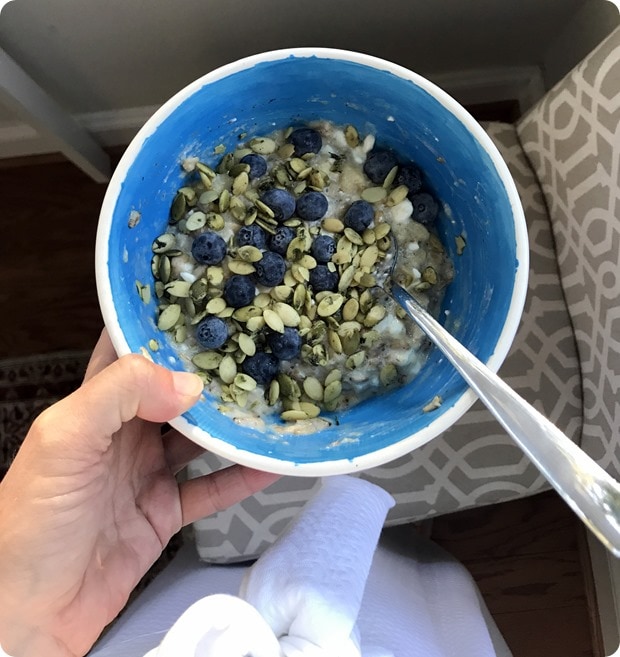 microwave banana oatmeal