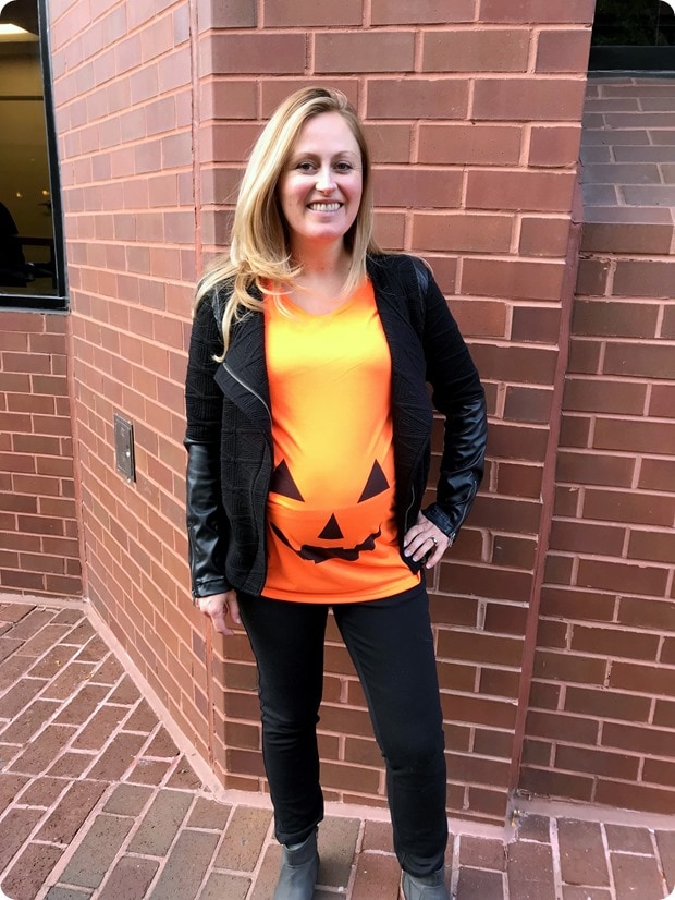 baby bump jack o lantern shirt