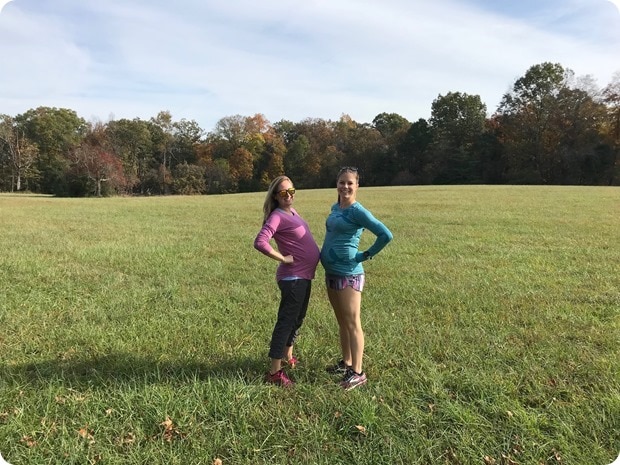 pregnant ladies hiking
