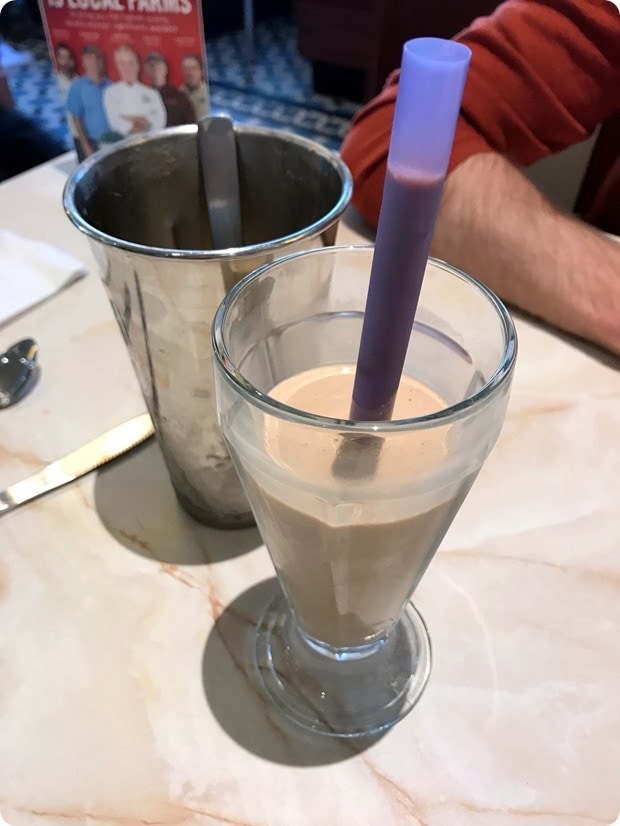 silver diner milkshake